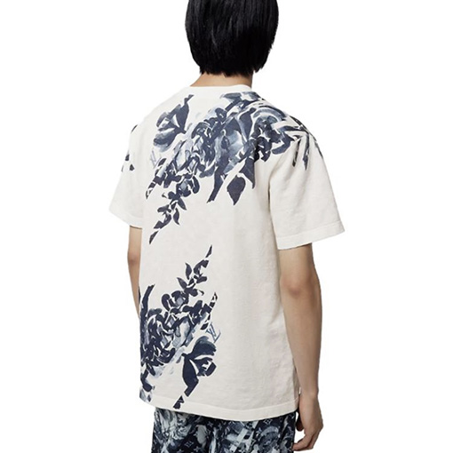 ルイヴィトン 織り交ぜられたアルファベットジャカード半袖Tシャツ