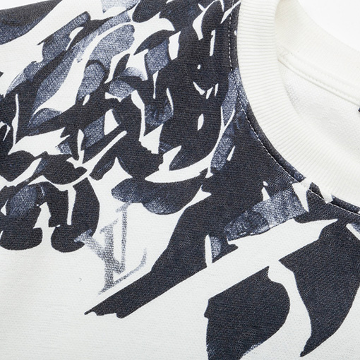 ルイヴィトン 織り交ぜられたアルファベットジャカード半袖Tシャツ