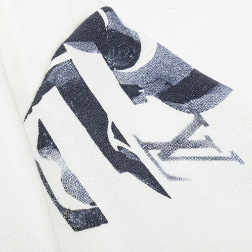 ルイヴィトン 織り交ぜられたアルファベットジャカード半袖Tシャツ