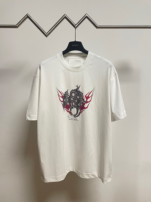 ジバンシイスーパーコピー プリント半袖Tシャツ