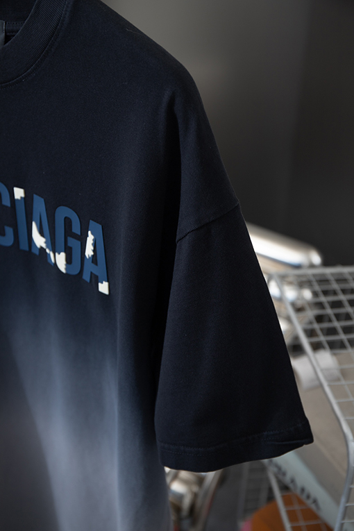 バレンシアガ   新しいクラシックロゴデザイン半袖Tシャツ