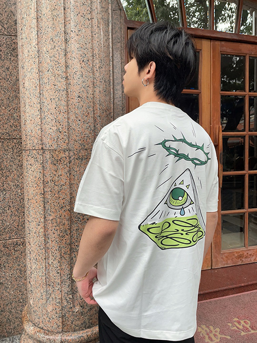 ロエベ スーパーコピー ピラミッドアイ半袖Tシャツ