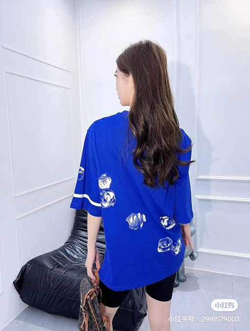 バーバリー ブルーローズシリーズ半袖Tシャツ