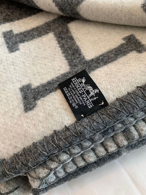 エルメス  両面 ブランケットカシミヤブランケット