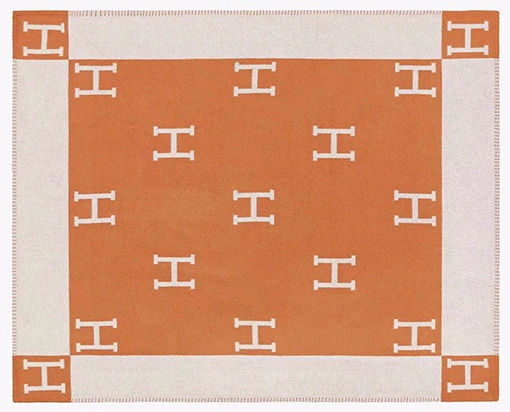 エルメス  両面刺繍ブランケット