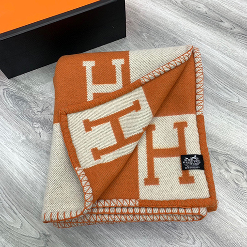 エルメス  両面刺繍ブランケット