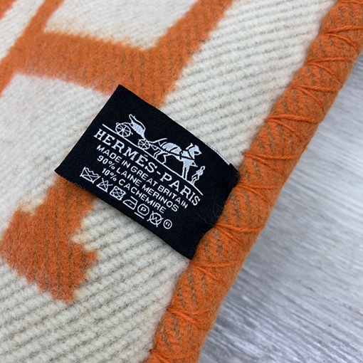 エルメス  両面刺繍ブランケット