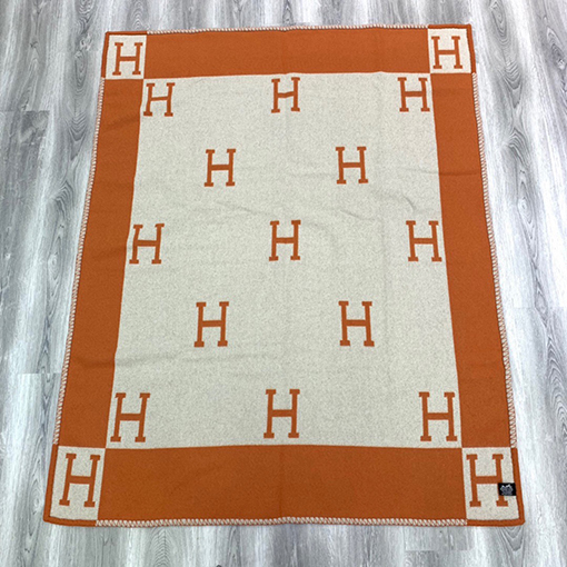 エルメス  両面刺繍ブランケット