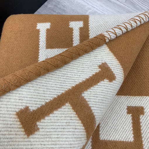 エルメス  両面刺繍ブランケット