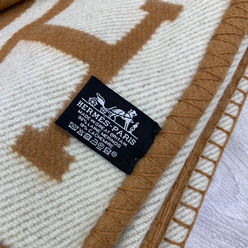 エルメス  両面刺繍ブランケット
