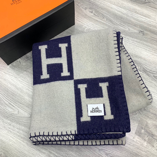 エルメス  両面刺繍ブランケット