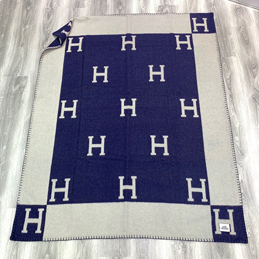 エルメス  両面刺繍ブランケット