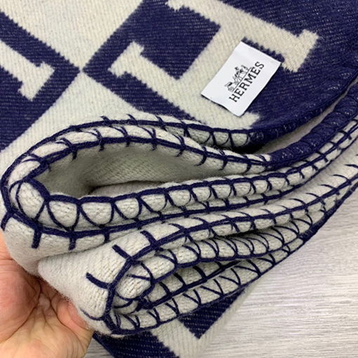 エルメス  両面刺繍ブランケット