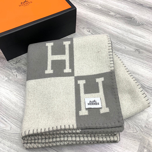 エルメス  両面刺繍ブランケット