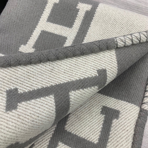 エルメス  両面刺繍ブランケット
