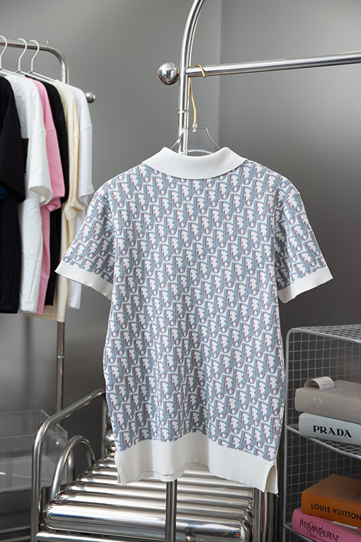 ディオール アルファベットロゴ編み半袖Tシャツ