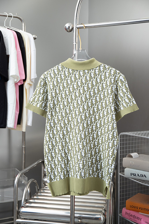 ディオール アルファベットロゴ編み半袖Tシャツ