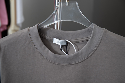 ディオール アルファベットロゴパターン刺繍ベルベット半袖Tシャツ