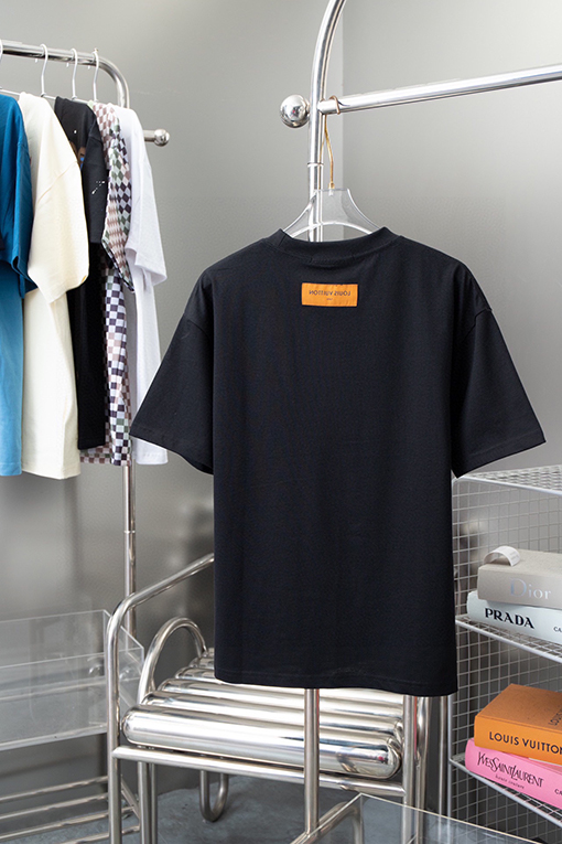 ルイヴィトン 刺繍 ファッション 半袖Tシャツ