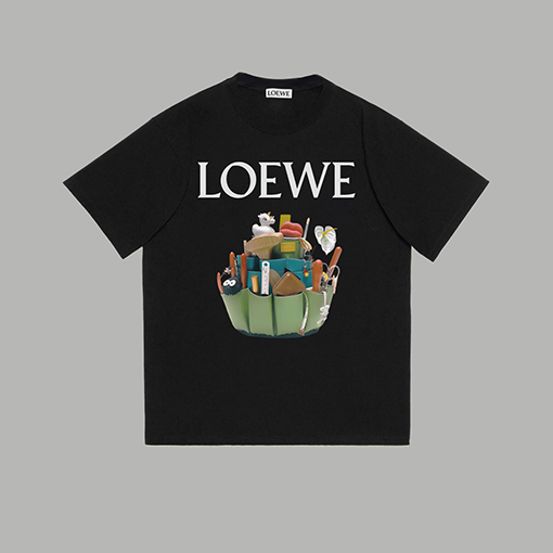 ロエベコピー プリント半袖Tシャツ