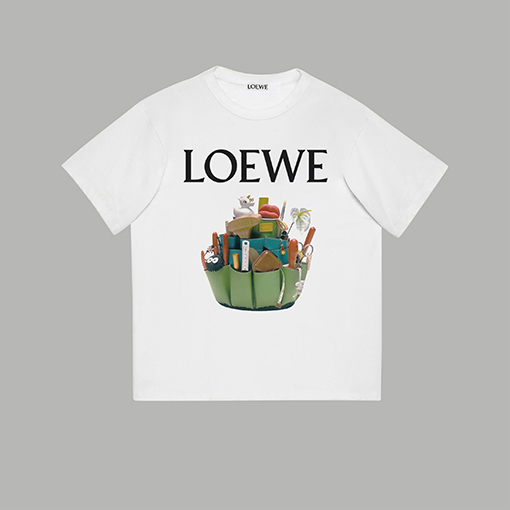 ロエベコピー プリント半袖Tシャツ