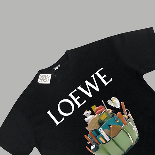ロエベコピー プリント半袖Tシャツ