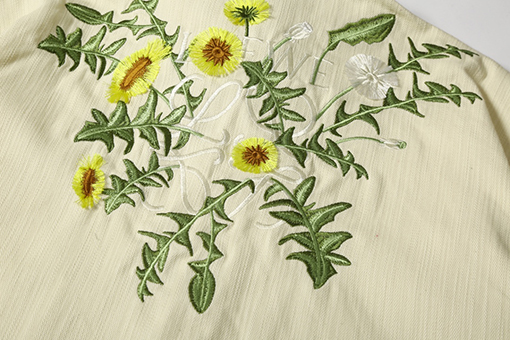 ロエベスーパーコピー 花びら刺繍工芸半袖シャツ