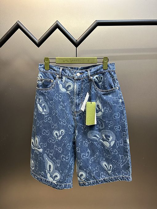 グッチ ダークブルーデニムショーツ