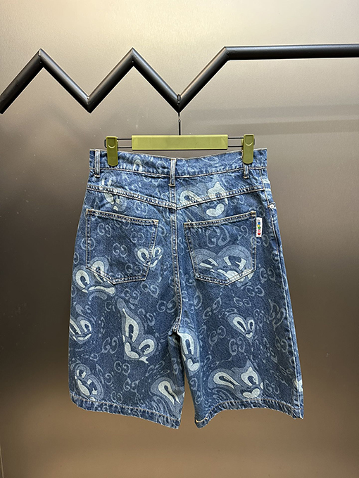 グッチ ダークブルーデニムショーツ