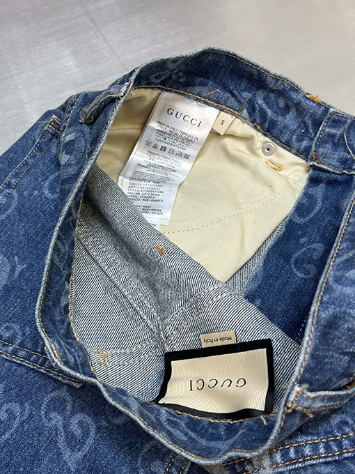 グッチ   ダークブルーデニムショーツ