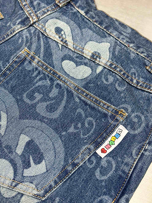 グッチ ダークブルーデニムショーツ