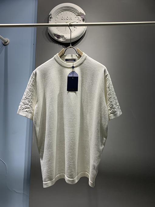 ルイヴィトン 袖ジャカード半袖Tシャ