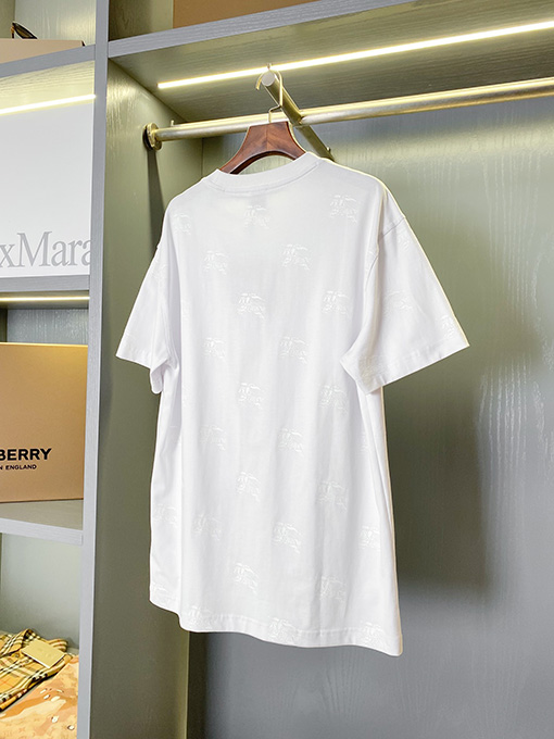 バーバリー アートナイトロゴフルフラワーコットン半袖Tシャツ