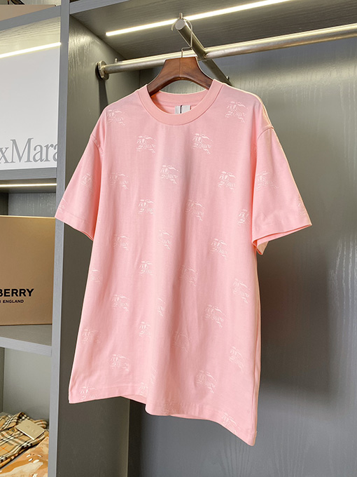 バーバリー アートナイトロゴフルフラワーコットン半袖Tシャツ