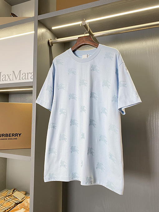 バーバリー アートナイトロゴフルフラワーコットン半袖Tシャツ