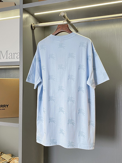 バーバリー アートナイトロゴフルフラワーコットン半袖Tシャツ