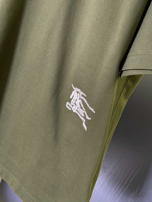 バーバリー  チェック柄パッチワークコットン半袖Tシャツ