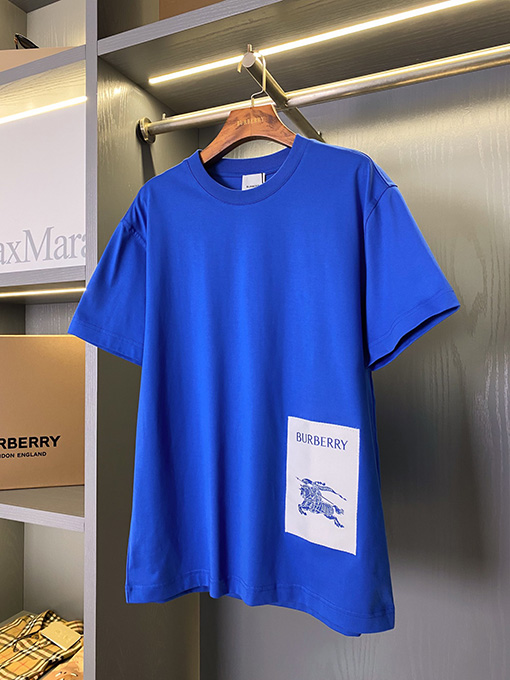 バーバリー 乗馬騎士アップリケロゴコットン半袖Tシャツ