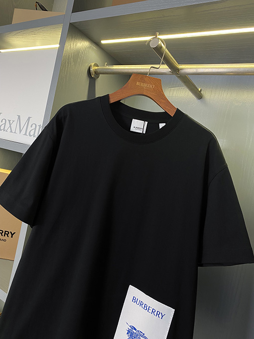 バーバリー 乗馬騎士アップリケロゴコットン半袖Tシャツ