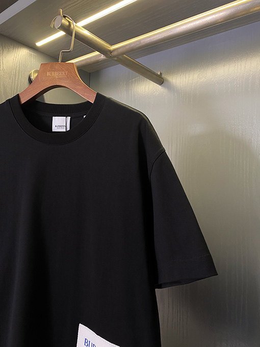 バーバリー 乗馬騎士アップリケロゴコットン半袖Tシャツ