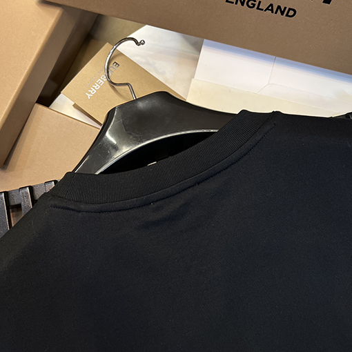 バーバリー ロゴ立体プリント綿ルーズ半袖Tシャツ