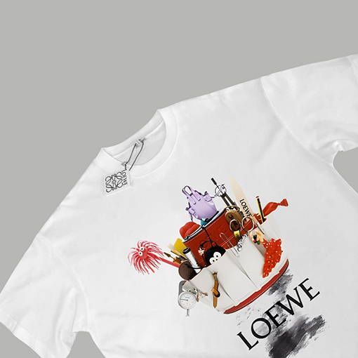 ロエベ   キッズシリーズプリント半袖Tシャツ