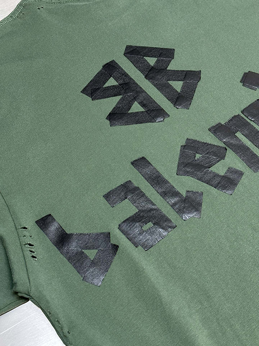バレンシアガ   ゴムとアルファベットの半袖Tシャツ