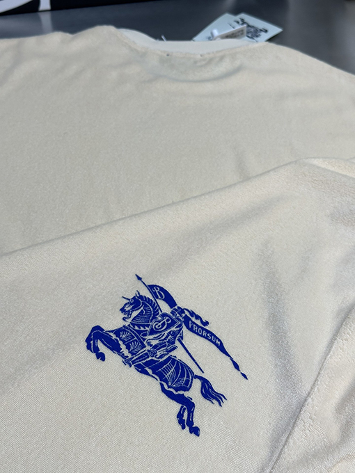 バーバリー   タオル布ファッション半袖Tシャツ