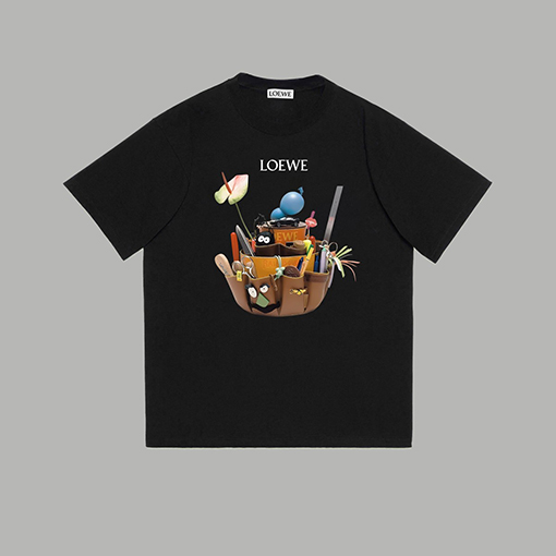ロエベコピー プリント半袖Tシャツ