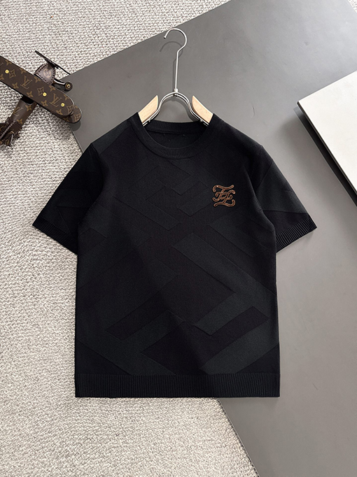 フェンディスーパーコピー   ラペル半袖Tシャツ
