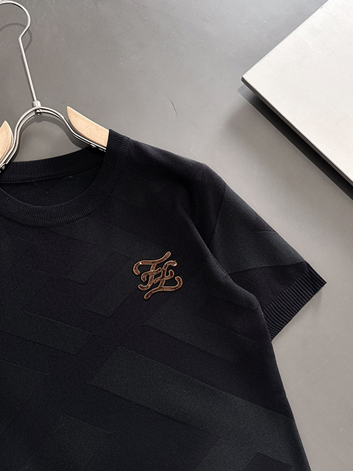フェンディスーパーコピー   ラペル半袖Tシャツ