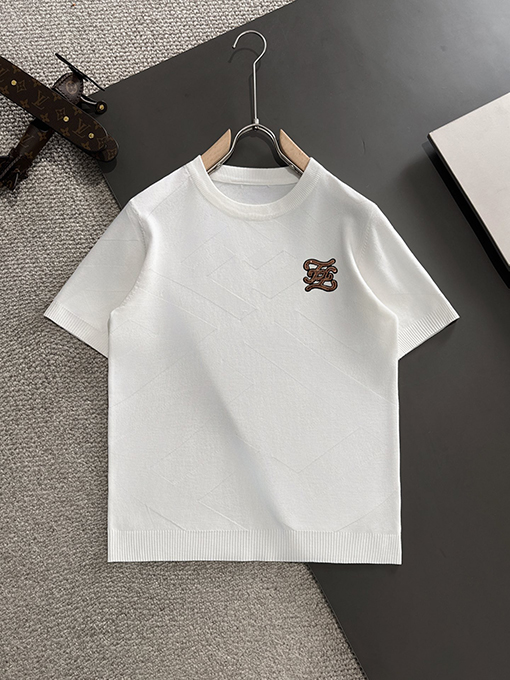 フェンディスーパーコピー   ラペル半袖Tシャツ