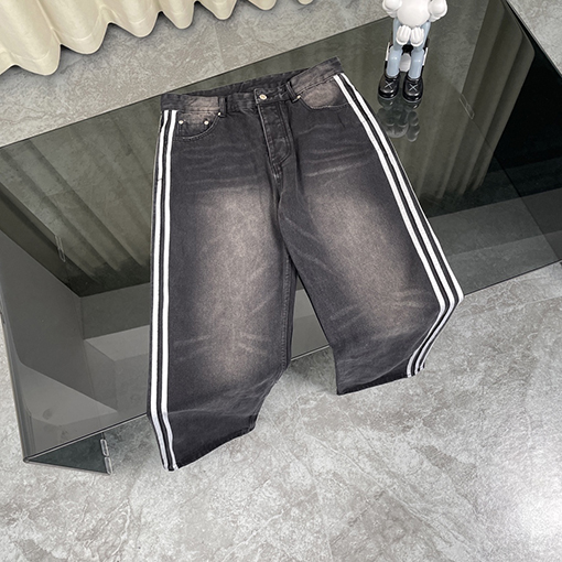バレンシアガスーパーコピー Balenciaga X adidasスリーストライプワイドデニム
