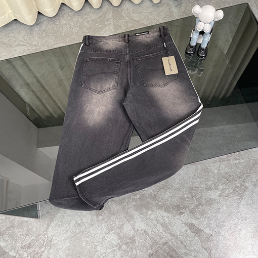 バレンシアガスーパーコピー Balenciaga X adidasスリーストライプワイドデニム